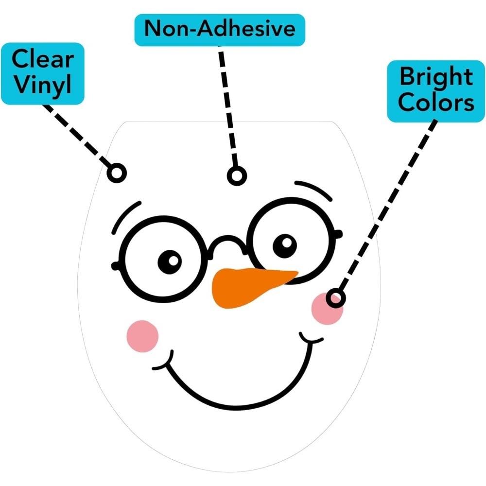 2PCS/SET Self-adhesive Toilet Seat Sticker Waterproof Wall Sticker Dormitory