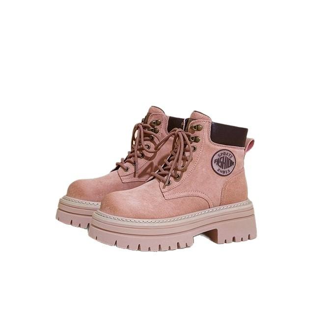 Cm Inner Height Increase Rhubarb Boots Women's Summer New Women's Martin Boots Classic Boots Women's Breathable Mesh