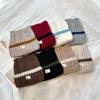 Color matching wind wool knitted hat women's autumn and winter warm versatile fashion pile cold hat show face small bag head hat