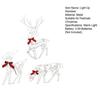 Christmas Reindeer Decoration Outdoor Light Up Deer Family with Warm Light 2D Standing Deer for Holiday Yard Garden Lawn Decor