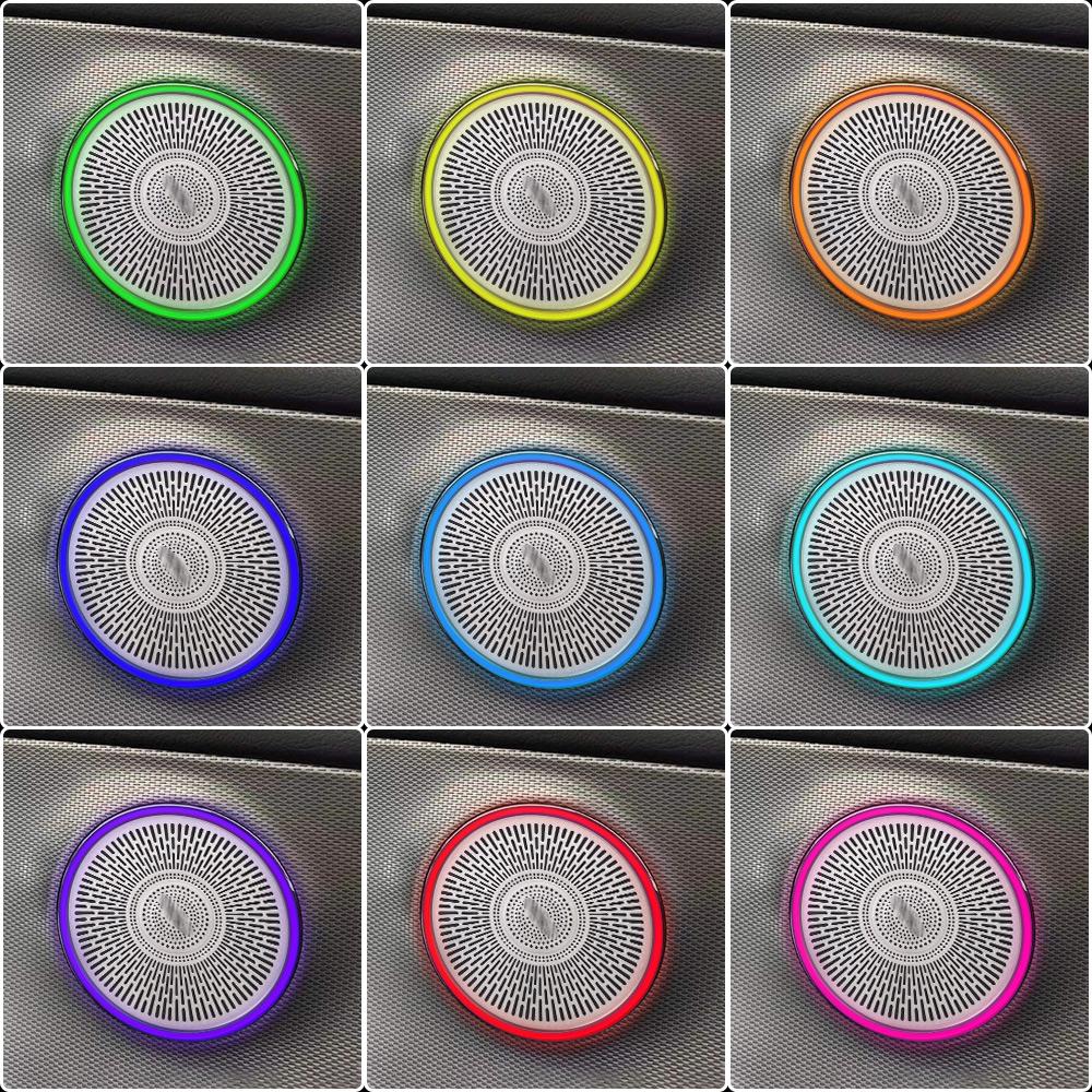 Car Door Horn Decorative Shell Cover Ambient Lights New LED Speaker Cover For Mercedes Benz W213 W205 X253 C-Class/E-Class/GLC