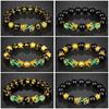 3D Color-Changing Pixiu Obsidian Bracelet with Six-Character Mantra & Temperature-Sensitive Vietnamese Gold