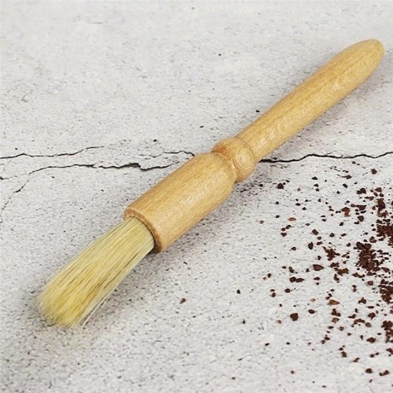 ABUL-Coffee Grinder Brush Coffee Maker Cleaning Brush Bamboo Wooden Coffee Maker Cleaning Brush Tools Home Kitchen