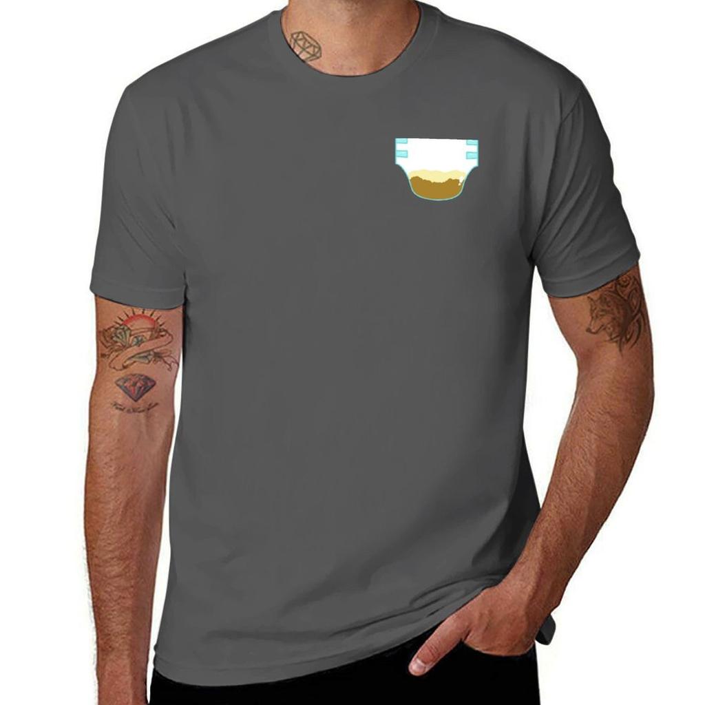 Wet Messy Diaper Logo Tshirt Industrial Work Tee Shirt