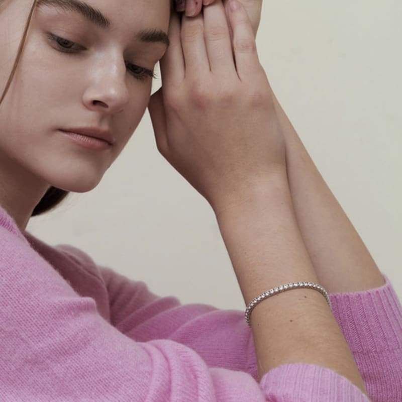 MZUU BIJOU Tennis 3mm Chain Bracelet