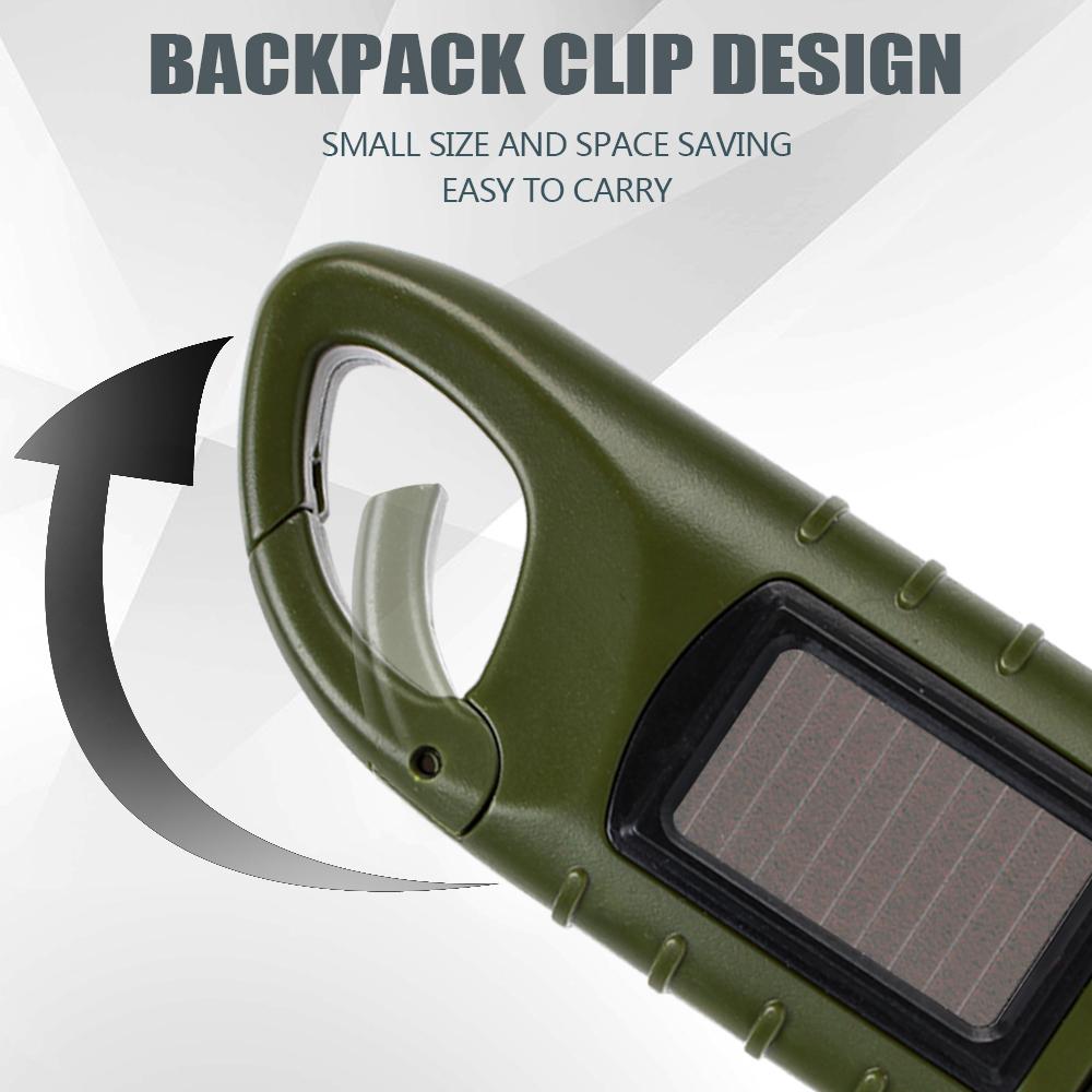 Hand Crank Dynamo Traditional Design for Outdoor Camping Mountaineering LED Flashlight Portable Torch Lantern Solar Power Tent Light