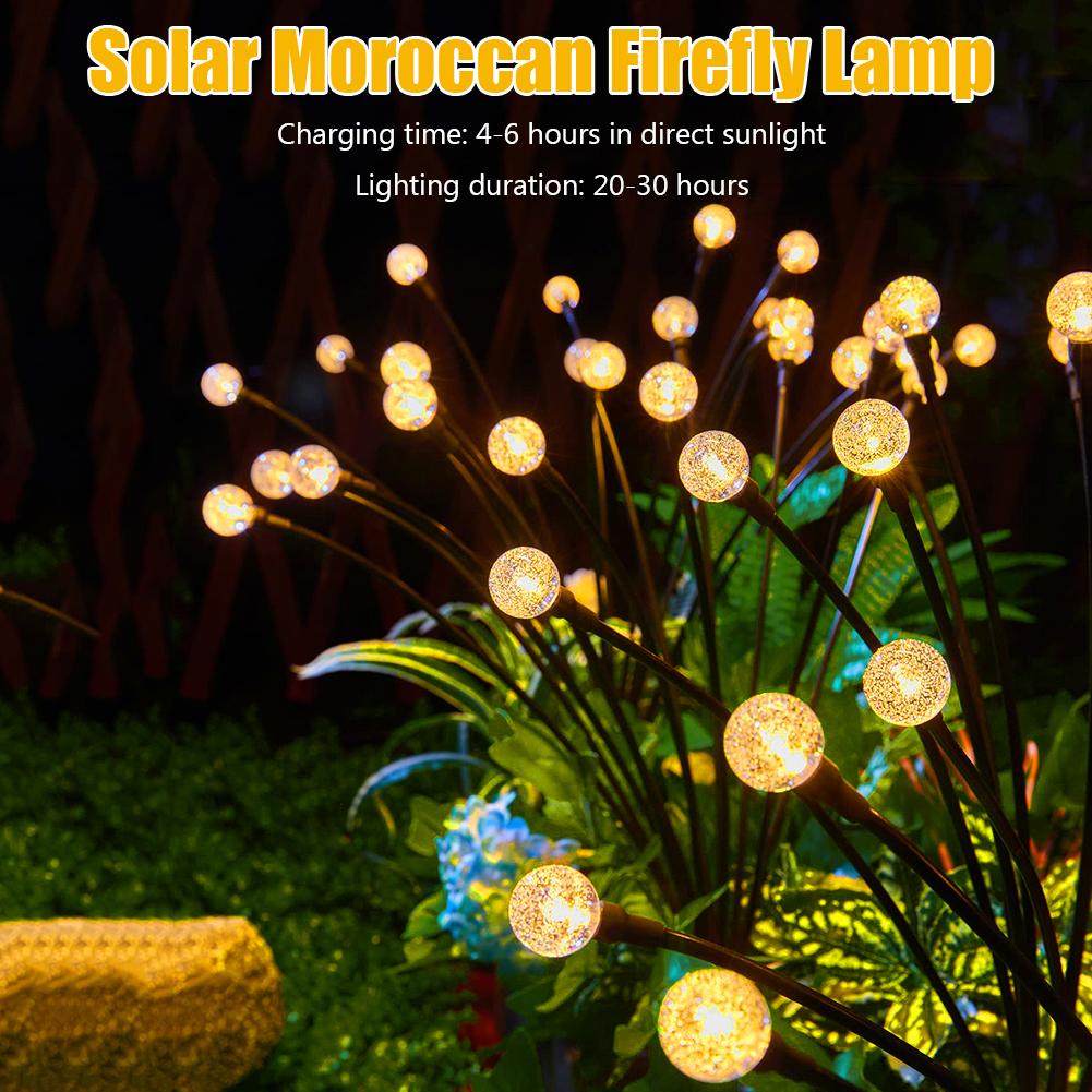 Crystal Ball Lawn Atmosphere Light Waterproof Solar Decorative Pathway Landscape Lights Easy Installation Swing for Home Garden