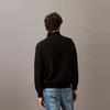 Calvin Klein Solid Color Long Sleeve Stand Collar Pullover Sweater Unisex sweater Black 40BM333-UB1