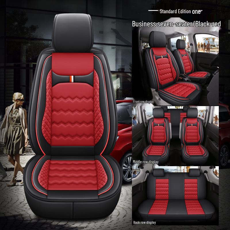 Wuling Hongguang S/Rongguang V/Ouno S/Oshan X70A Full Coverage Leather Car Seat Cover for Seven-Seater
