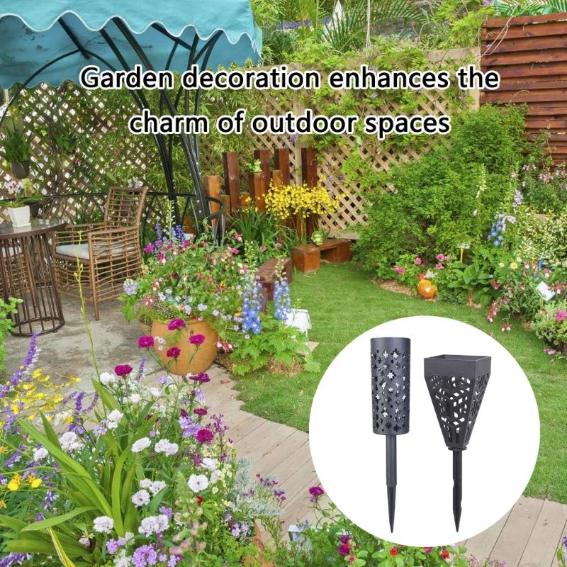 Cemetery Vase Decorative Plastic Cone Shaped for Lawn and Graveyard with Drainage Hole Grave Decoration