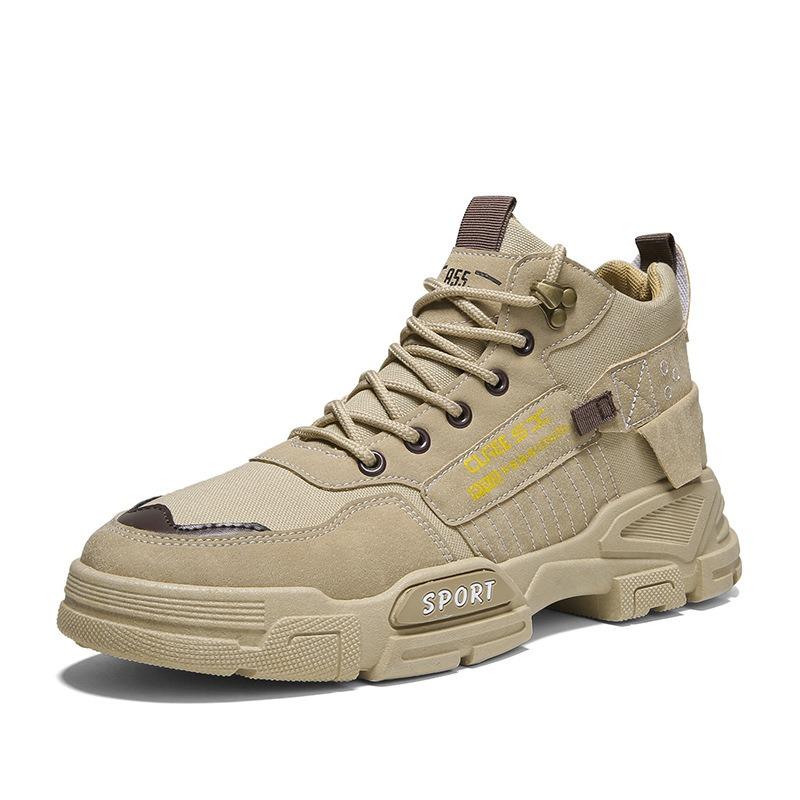 Herrenschuhe, Bauarbeiter, schmutzabweisende und rutschfeste Arbeitsschuhe, dicke Sohlen, höhenverstellbare Outdoor-Arbeitskleidung, Martin-Stiefel für Herren