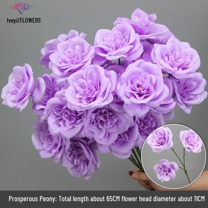 10-Piece Purple Floral Artificial Flower Set for Wedding and Aisle Decor