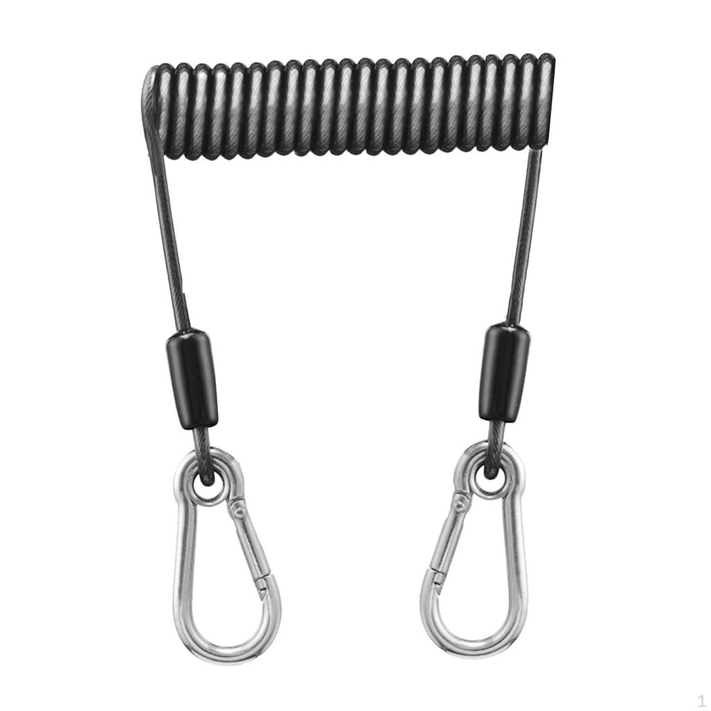 Leash for Kayak with Carabiner And Carrying Clip