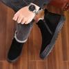 Winter Men's Shoes Plush Warm Cotton Shoes Fashion High-top Casual Shoes Suede Leather Loafers Men's Sneaker Non Slip Snow Boots