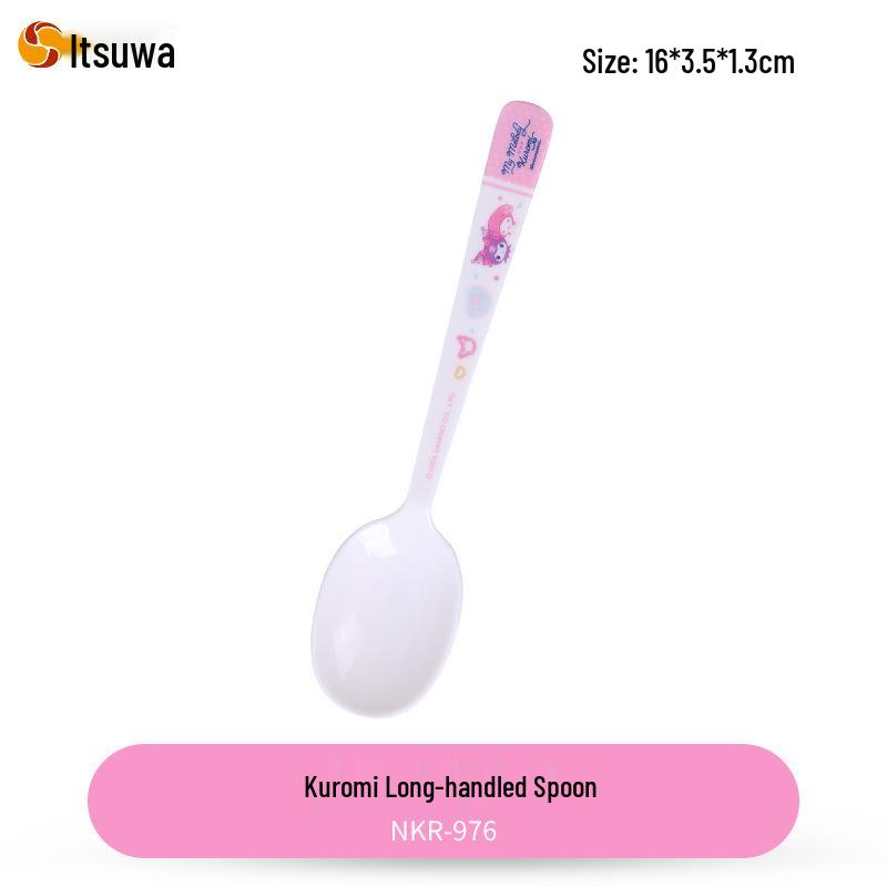 Kuromi Children s Melamine Tableware: Cute, Drop-Proof Baby Bowl and Spoon Set