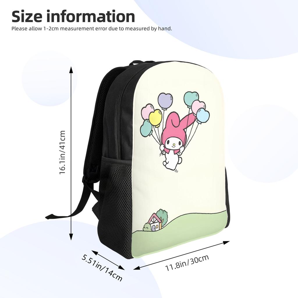 3D Print M-Melodies Backpack for Boys Girls Rabbit Anime School College Travel Bags Men Women Bookbag Fits 15 Inch Laptop