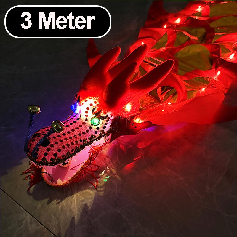 LED Light Dragon Dan Set Luminous Dragon Dan for Lunar Year Chinese Spring Festival Parent-child Fun Fitness Decor Props