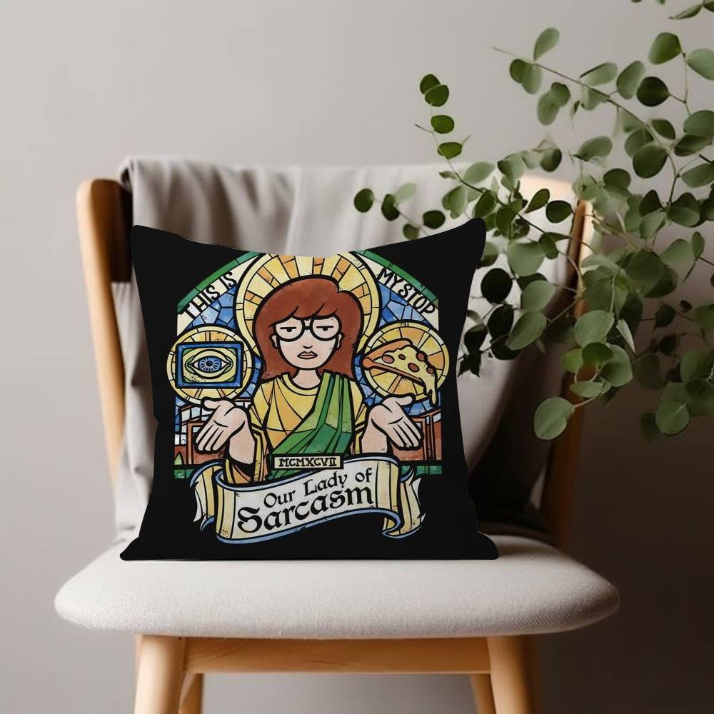 Cartoon Fashion Fashion Decorative Pillowcase Throw Cover D-Daria Pillow Case Cushion For Living Room Square Home Decor