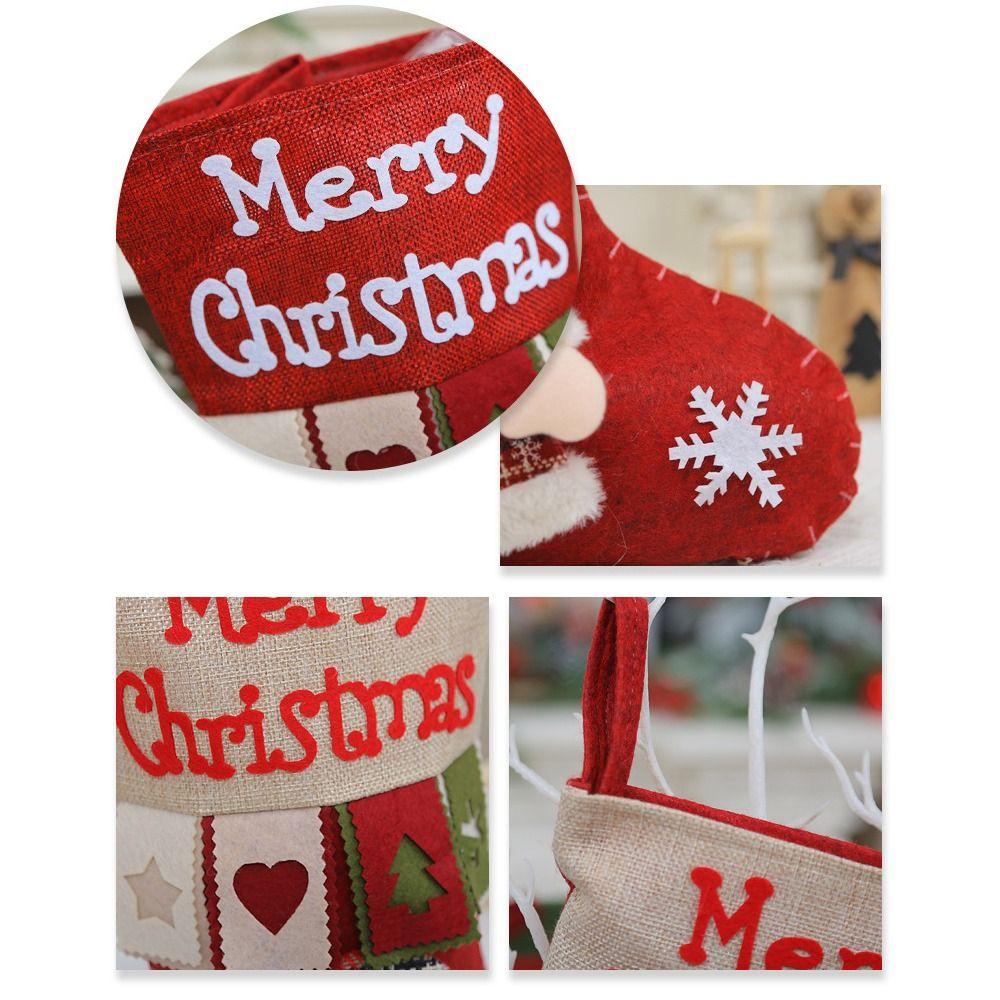 Santa Claus Snowman Elk Christmas Socks Cartoon Christmas Tree Ornaments Holiday Decor