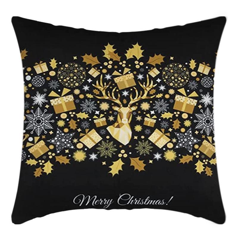 New Christmas Throw Pillow, Polyester Linen, Festive Dress Cushion, Bedroom Living Room Square Pillow, Cushion Pillow Case