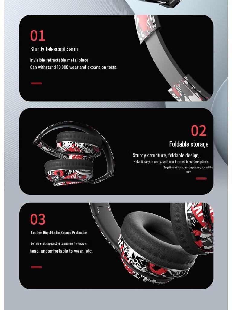 M6 Foldable Bluetooth Sports Headband Headset for Gaming & Music