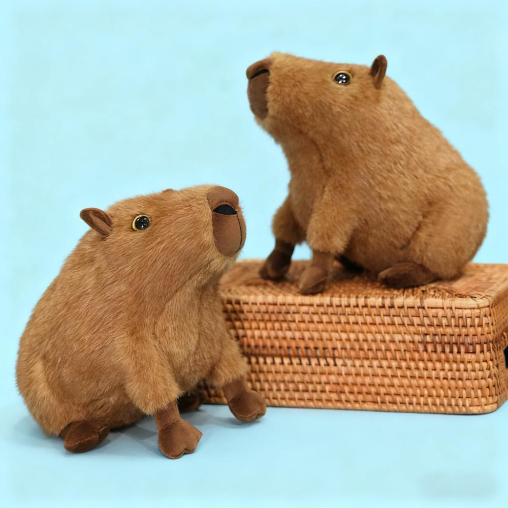 Realistic Capybara Plush Stuffed Animal Toy for Boys Girls Kid Companion Doll Desk Decoration Cute Soft Kawaii Gift Present Idea