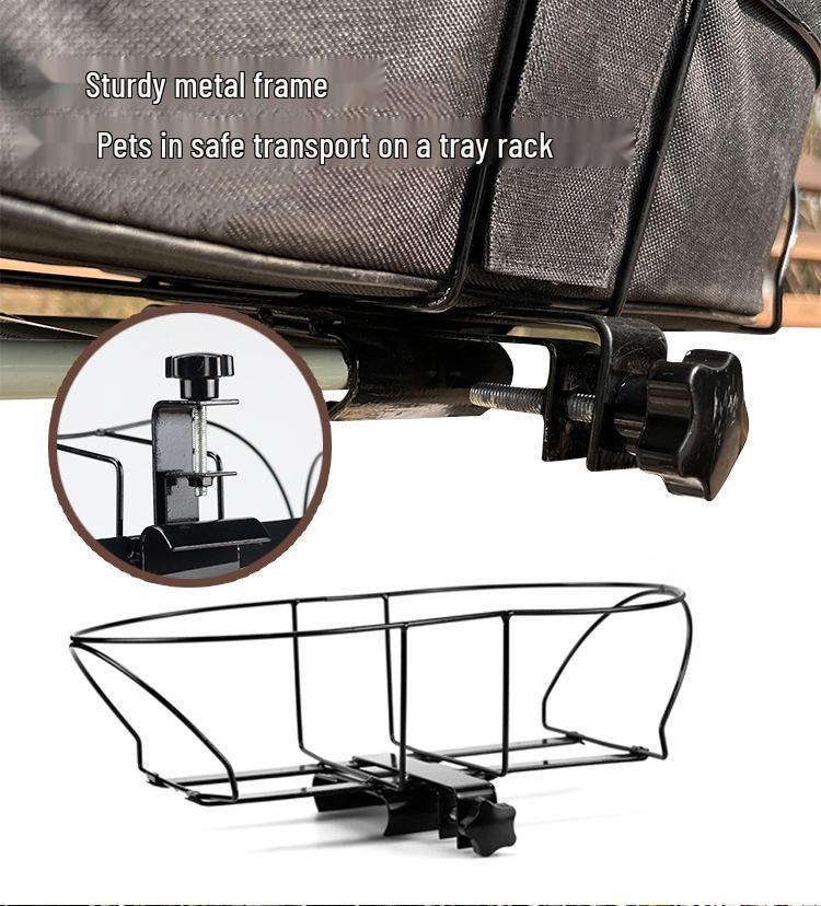 Large Capacity Foldable Blue Canvas Pet Carrier for Bicycle and Scooter