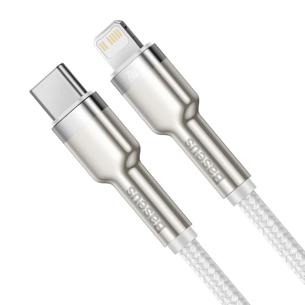 Kabel Usb-C Do Lightning Baseus Cafule, Pd, 20W, 1M (Biały)