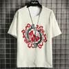 Lässiges Herren-T-Shirt mit Anime-Fisch-Grafik-T-Shirts für Männer, übergroße T-Shirts, kurzärmelige Oberteile, Harajuku, Streetwear, Herrenbekleidung, XL