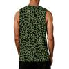 Men's Casual Sleeveless Tank Top Leopard Print Athletic Breathable Lightweight Muscle Shirt for Sports Gym Training