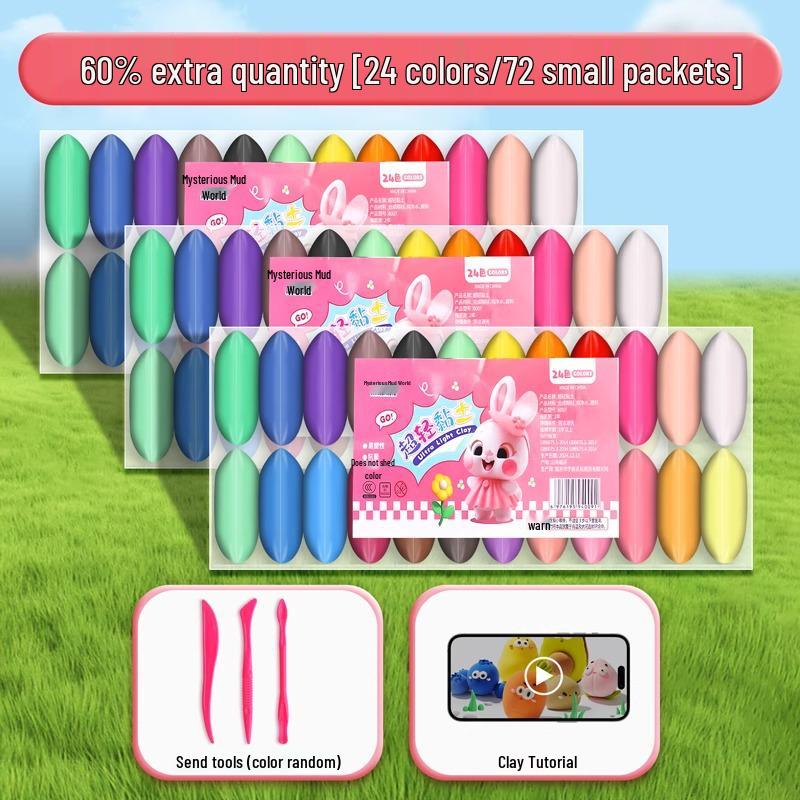 36-Color Clay Set for Kids - Multicolored Plasticine for Kindergarten and Primary School Projects