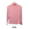 Korean Half-High Collar Slim Fit Modal T-Shirt - Long-Sleeve Solid Color Top