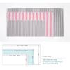 Kosugizen Mini Bath Towel, Bordered Pink, 50 x 100 cm, Small Size Bath Towel, Daily Use, Set of 2,