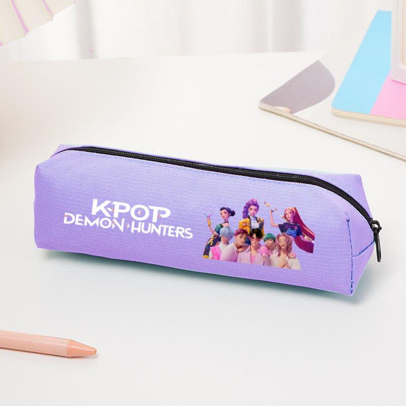 K-pop Demon Hunter Girl Group Cartoon Pencil Case - Oxford Cloth Stationery Bag for Primary Students