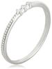 Haute Platine Platinum 950 Ring with Diamonds Japanese Size Pureté Three-Stone 0.02ct (r-hhke-di, 7)