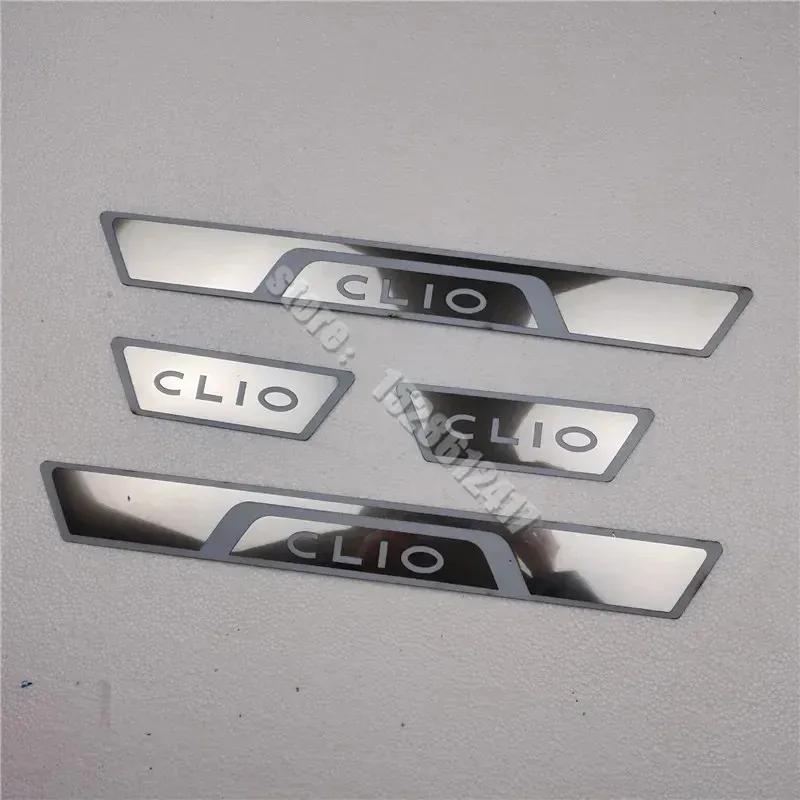 Car Accessories for Renault CLIO IV V CLIO 4 5 RS 2014~2024 Stainless Door Sill Scuff Plate Trim Kick Pedal Protectors Trim