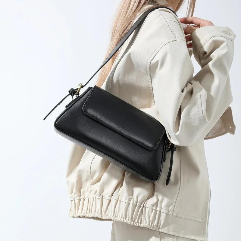 Pu Bags Solid Package Cover Type Ladies Bags On Sale High Quality Versatile Exquisite Commuting Shoulder Bags Premium