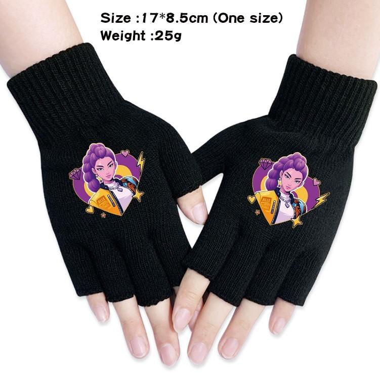 Kinder Jungen Mädchen Kpop Derpy Bedruckte Baumwolle Herbst Winter Warm Gestrickte Touch-Handschuhe