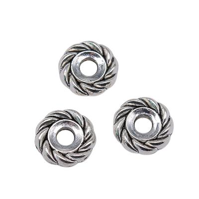 20pcs Spacer Beads Beads Antique Silver Color Zinc Alloy 9X9X2mm