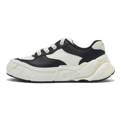 Li Ning Wu Ji BR Comfortable Non-Slip Wear-Resistant Low-Top Skate Shoes Women Skate Shoes Black White AZGT084-3