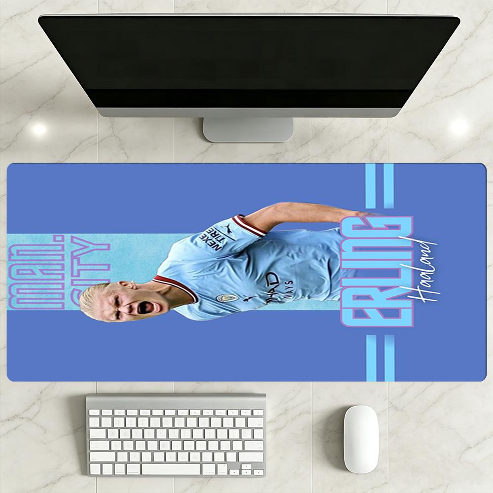 Haaland Large Mouse Pad Office Mouse Mats Study Desk Mat Non-Slip Rubber Bottom Computer Decor Item Office Use