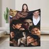 The Vampire Diaries Damon Salvatore Serie TV Coperta Decorativa in Flanella Plaid per Arredamento Casa Calda Morbida Copriletto Regalo