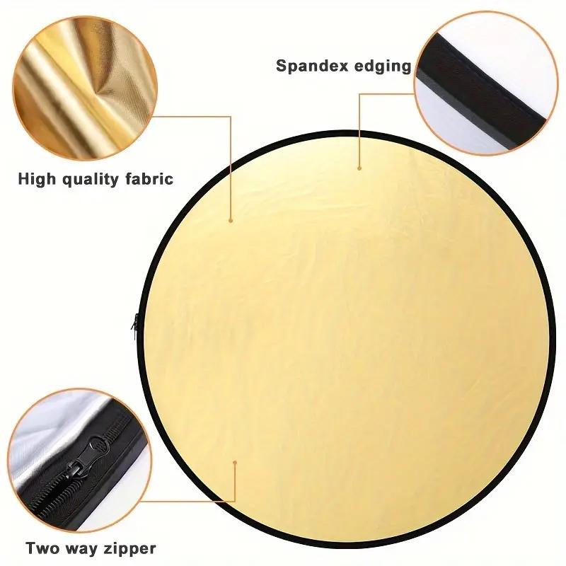 5-in-1 Video Light Panel - Enhance Video, Live Streaming And Photography With A Soft Fill Light With A Foldable Reflector