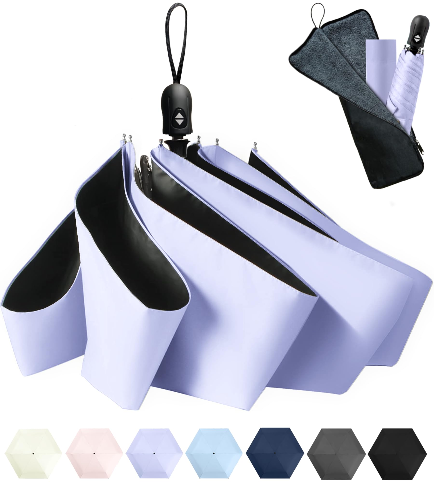 

Зонт складной автоматический чехол для зонта 212 г для солнечной и дождливой погоды складной зонт прочный легкий складной зонт для женщин фиолетовый