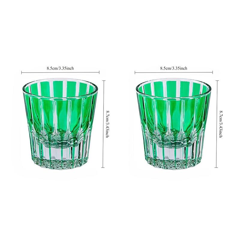 200ml Luxury Carved Whiskey Glass Exquisite Drinking Glasses Creative Cocktail Glass Multi Colored Wine Glass Bar New Year Gifts