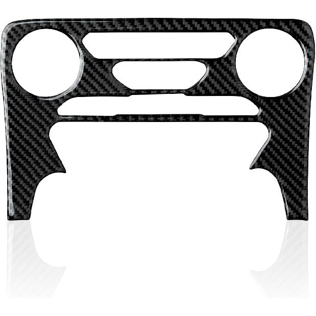 Car Carbon Fiber Dash Center Control Panel Cover Trim Interior for Ford Ranger      XLT Lariat XL Accessories