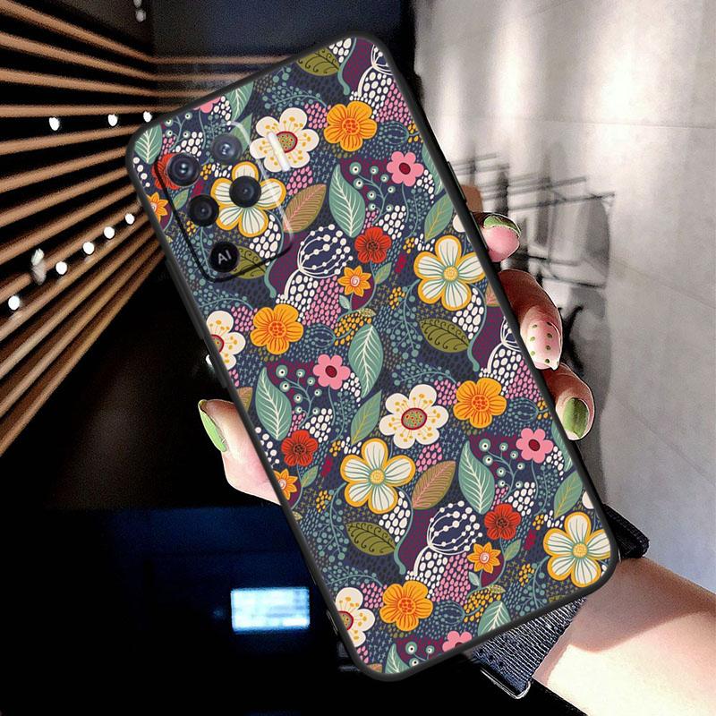 Floral Charm Secret Garden Case For Oppo A5 Pro A15 A17 A57 A77 A18 A38 A58 A78 A98 A94 A74 A54 A16 A76 A96 A40 A60 A80