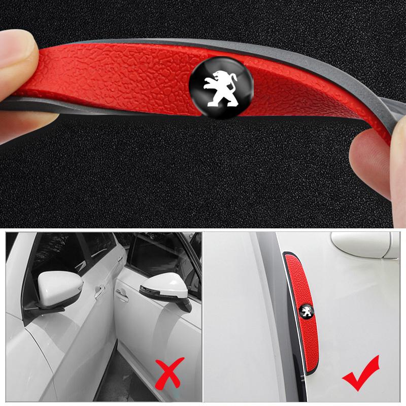 4Pcs Rubber Anti Collision Strip Car Door Rearview Mirror Protector Stickers For Peugeot 2008 208 308 508 4008 408 3008 307 207