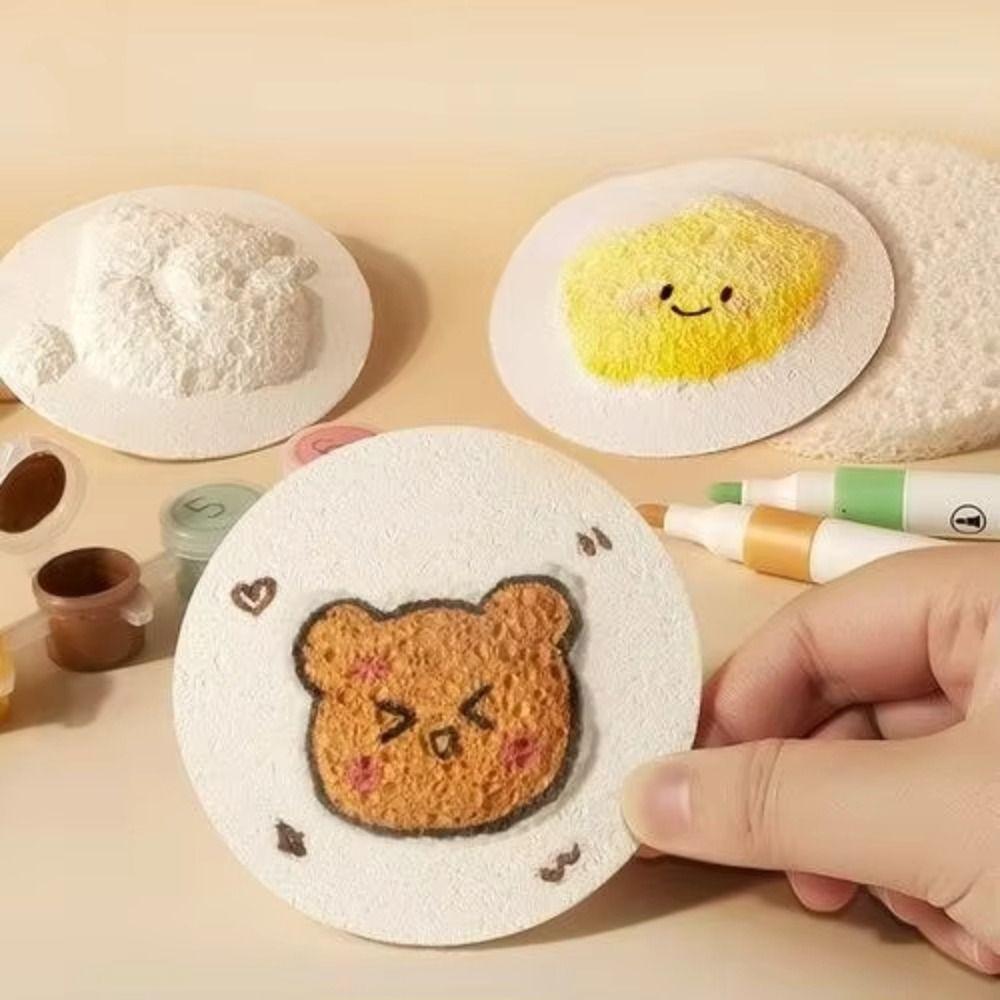 10 Stück Lernspielzeug Schaumstoffstruktur Malpapier 3D Runde Pappe Bastelspielzeug