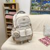 Schoolbag contrasting color simple schoolbag women's 1011 new Korean version ins high-quality backpack for primary and secondary school students
